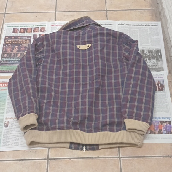 Mens Sean John Fur collared Jacket Purple XL.. - Picture 4 of 5